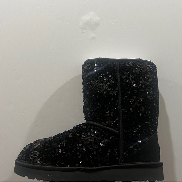 Ugg, Classic Short Chunky Sequin, 1130650, Black - Picture 12 of 12